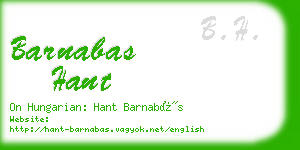 barnabas hant business card